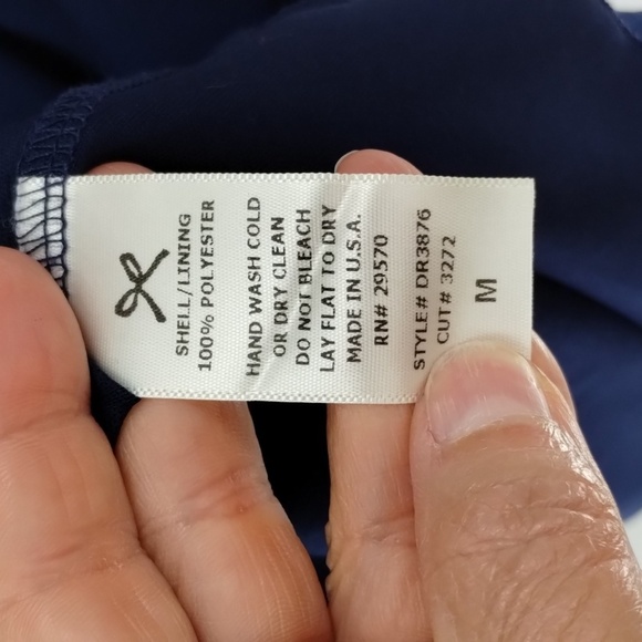 Everly navy blue spaghetti strap zip up mini dress size medium lined - Picture 6 of 6